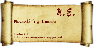 Mocsáry Emese névjegykártya